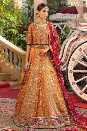 Pakistani Bridal Lehenga Choli for Mehndi 2021 #BS134