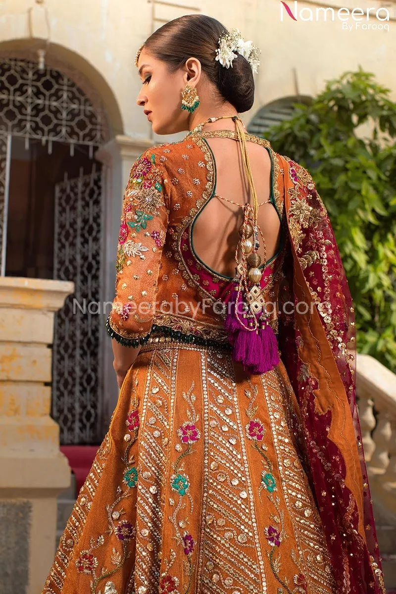 Pakistani Bridal Lehenga Choli for Mehndi 2021 #BS134