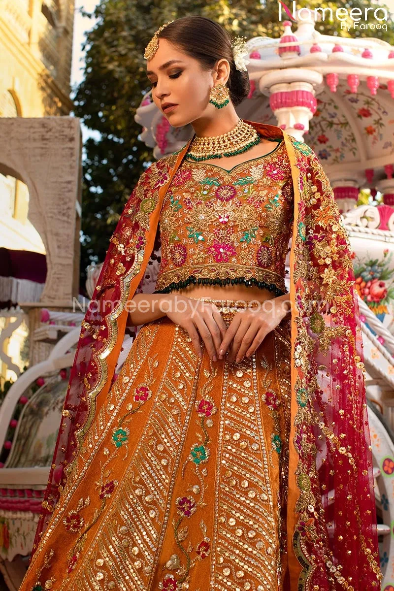 Pakistani Bridal Lehenga Choli for Mehndi 2021 #BS134
