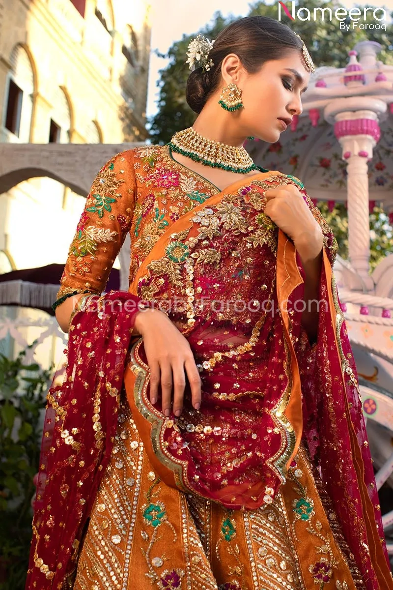 Pakistani Bridal Lehenga Choli for Mehndi 2021 #BS134