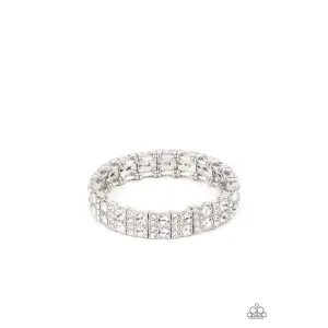 Paparazzi Mic Dropping Drama - White Bracelet