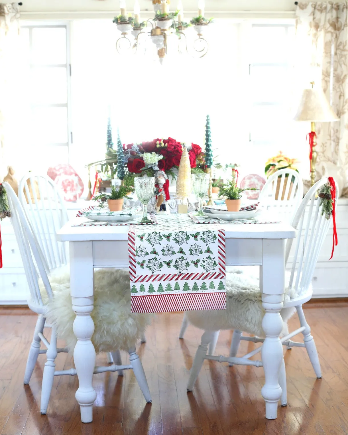 PAR Table Runner Poinsetia