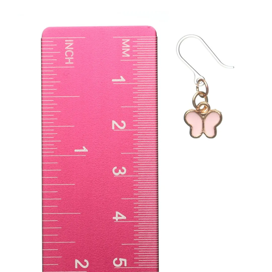 Pastel Butterfly Dangles Hypoallergenic Earrings for Sensitive Ears Made with Plastic Posts
