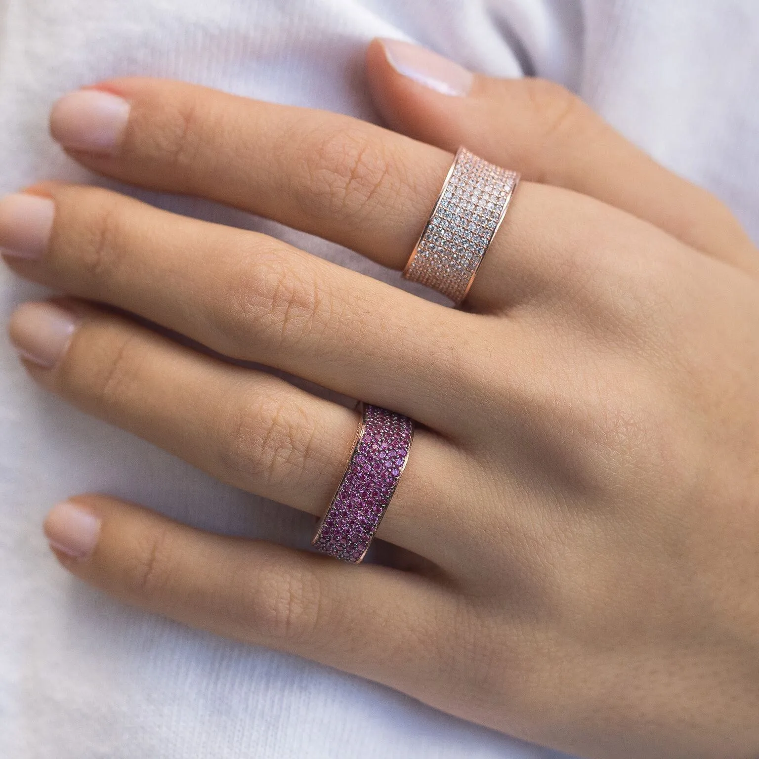 Pavé Square Ring