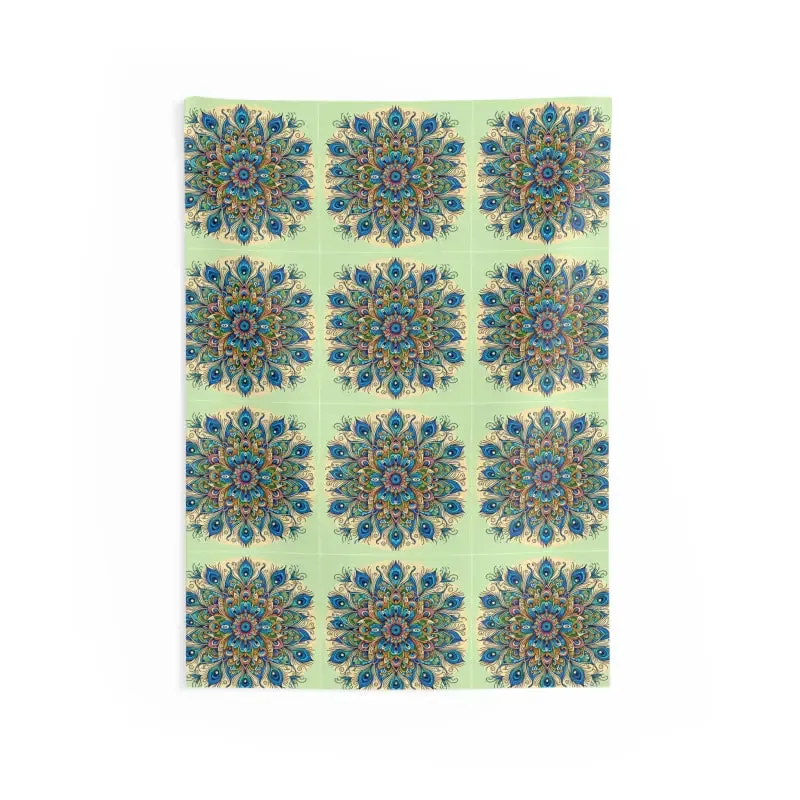 Peacock Feathers Pattern Polyester Indoor Wall Tapestry