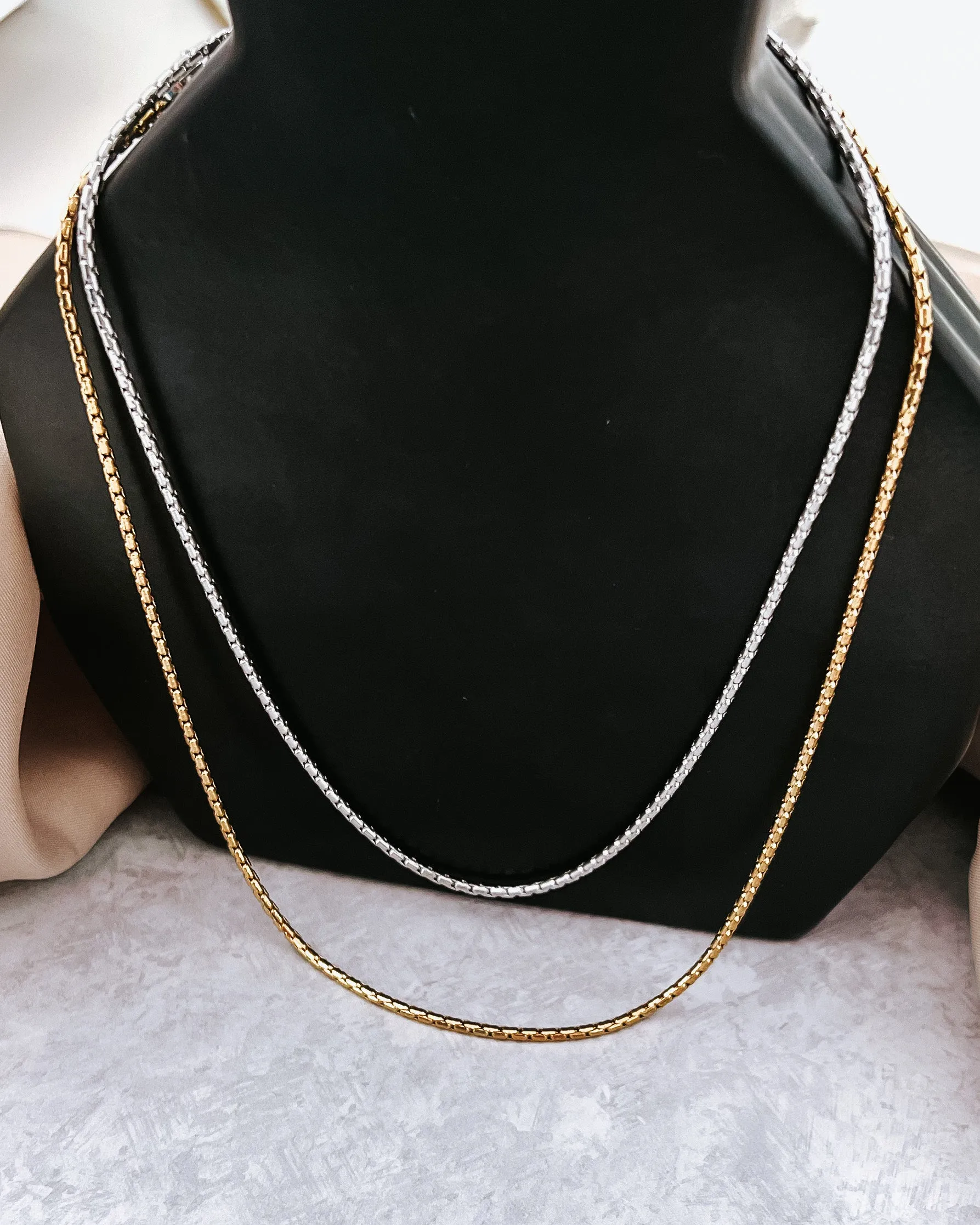 Pendalton Dainty Layering Necklace || Choose Length   Color