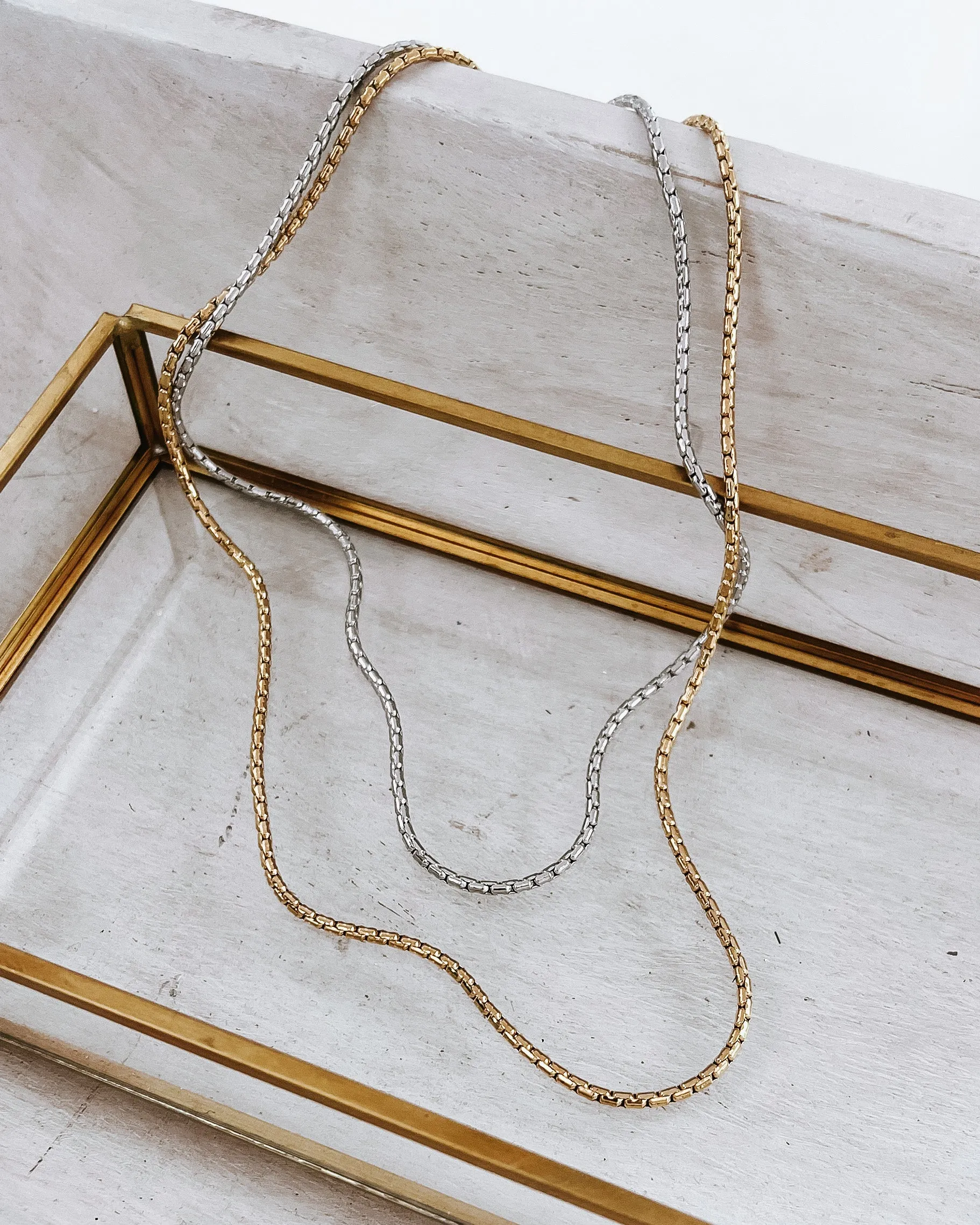 Pendalton Dainty Layering Necklace || Choose Length   Color