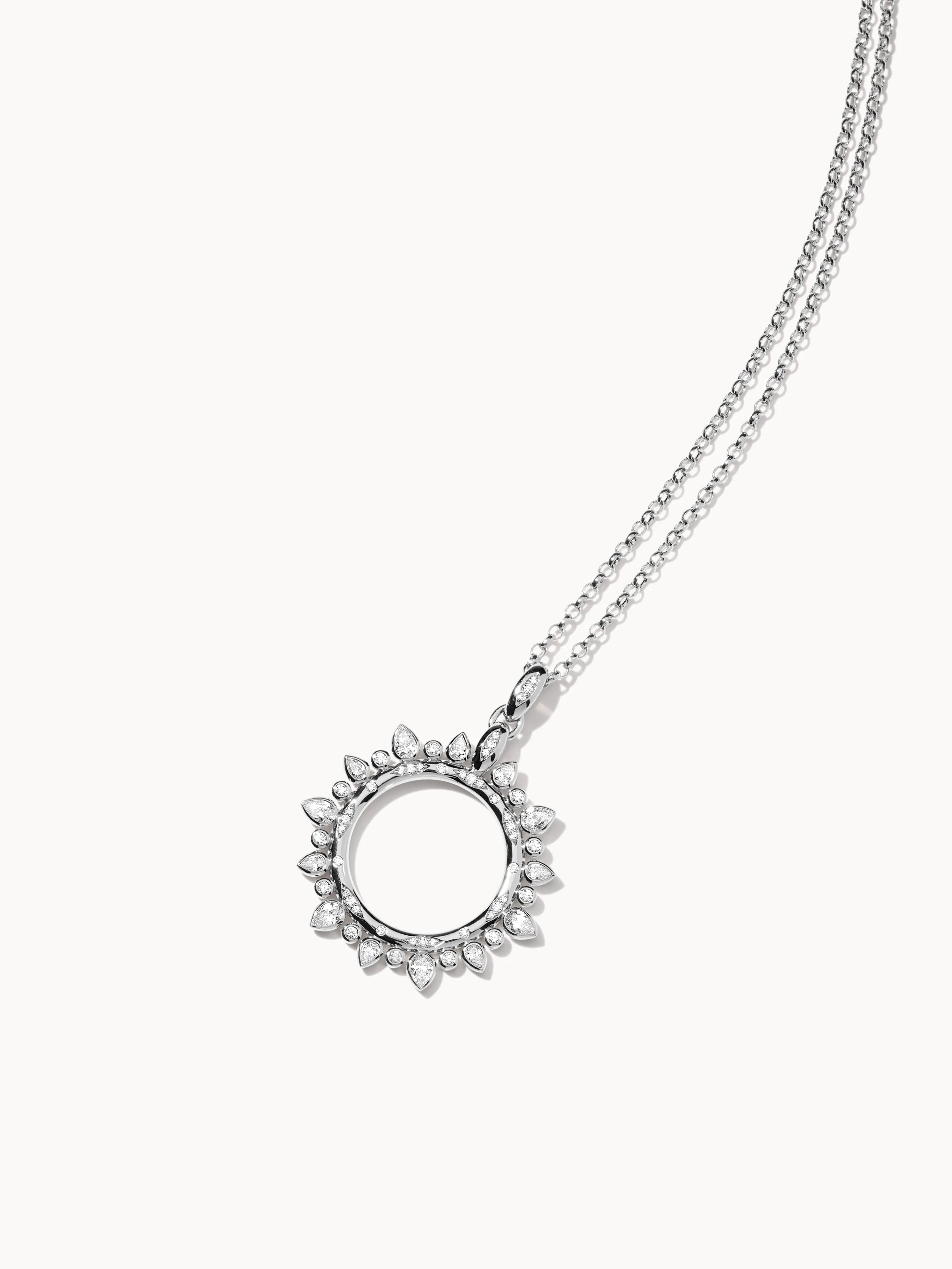 Pendant GYPSY 'Classic' Sun large with Diamonds