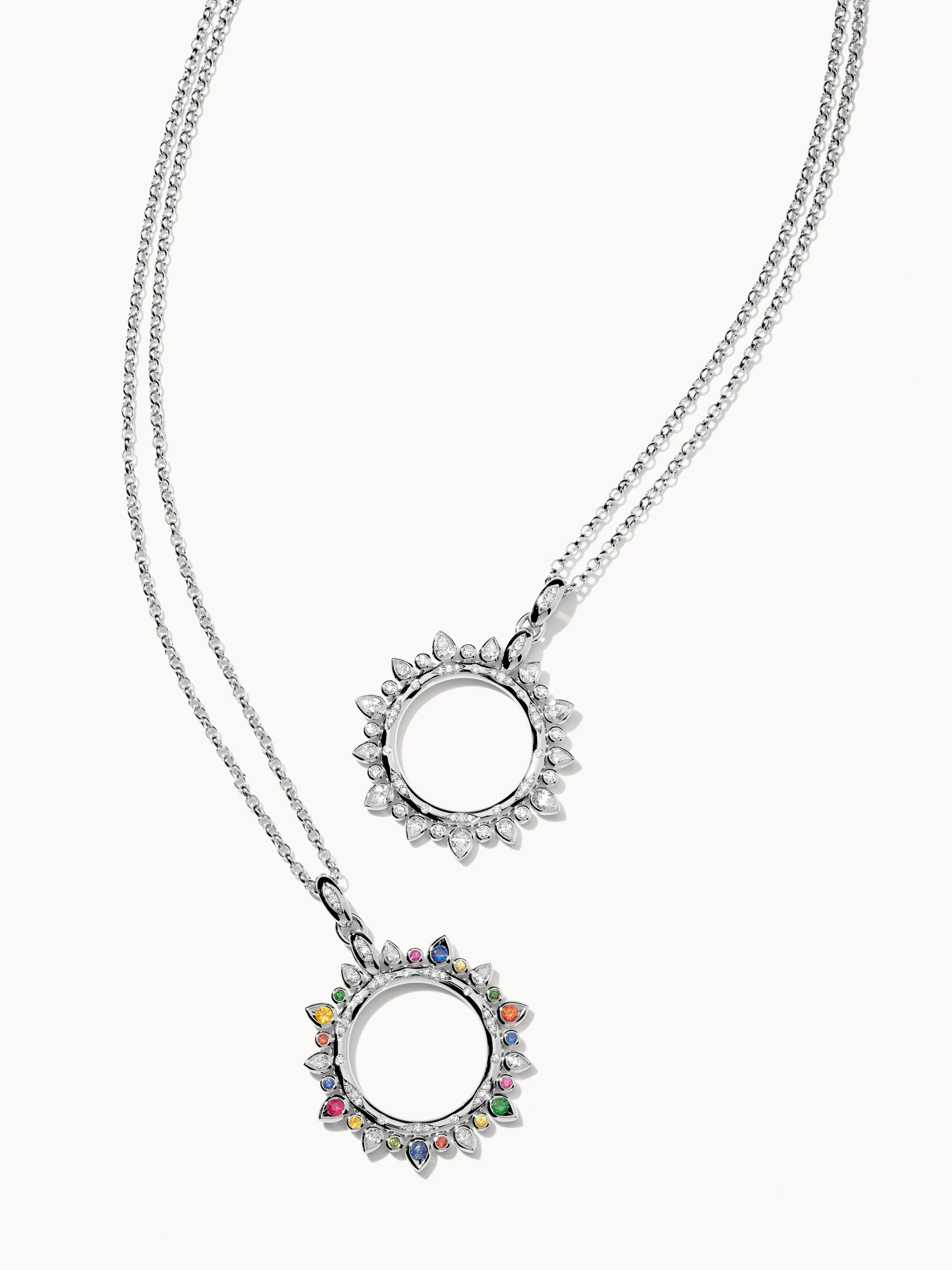 Pendant GYPSY 'Classic' Sun large with Diamonds
