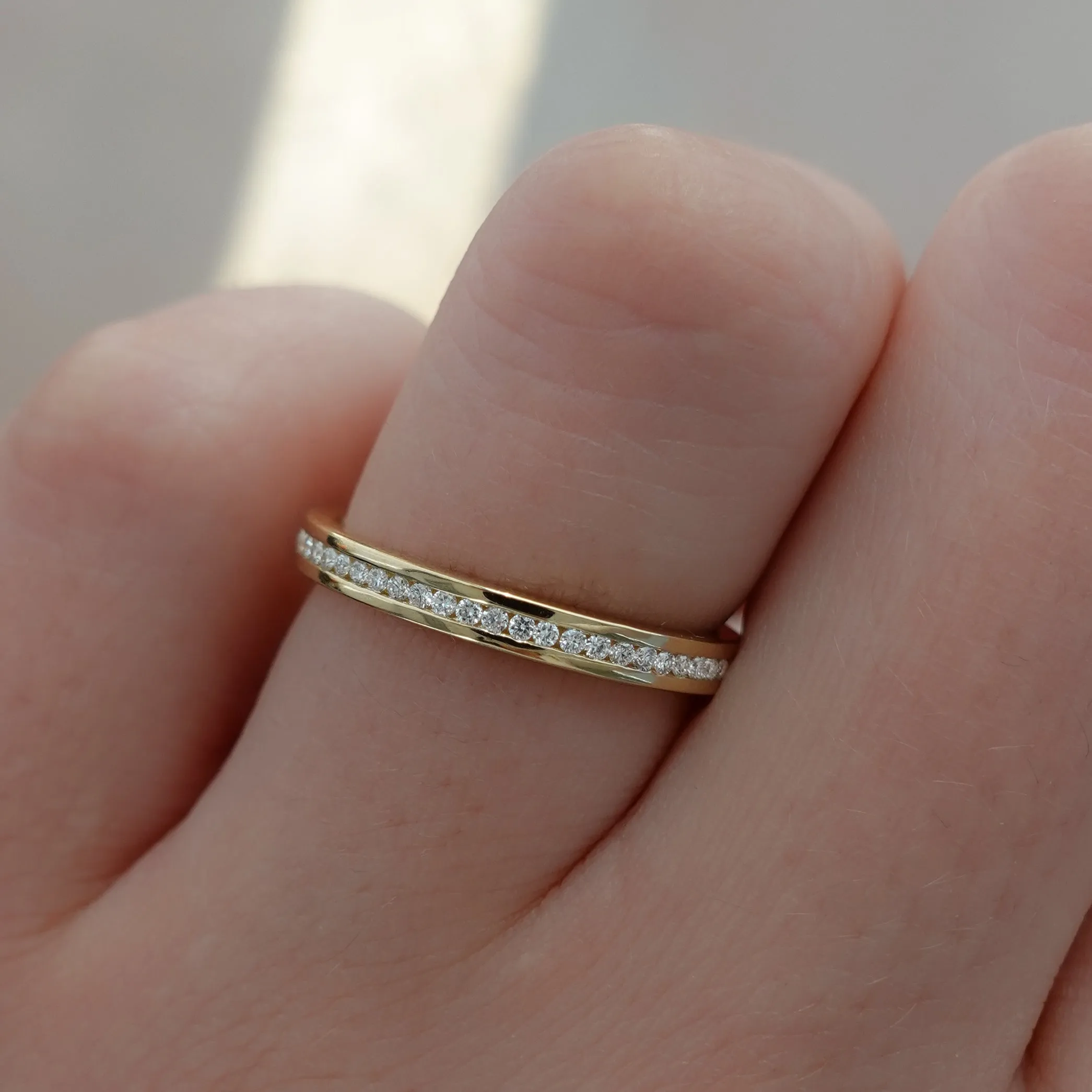 Petite Channel Set Wedding Band