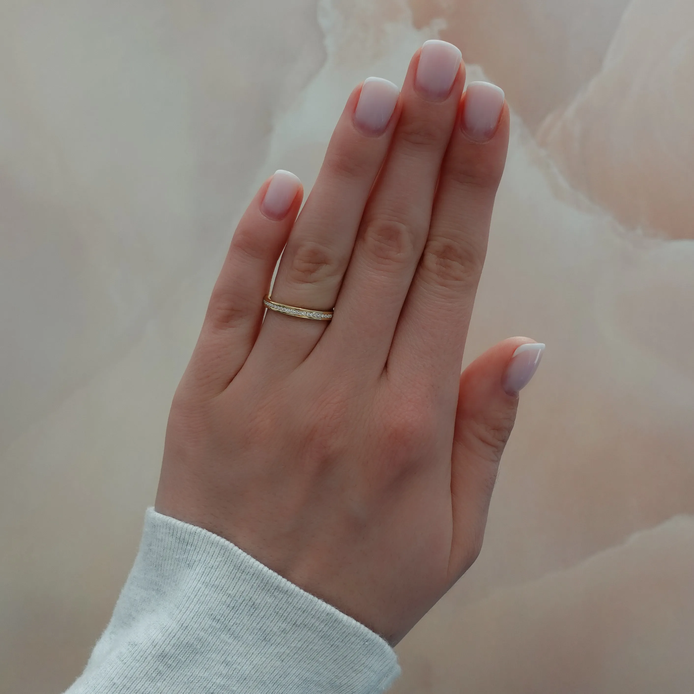 Petite Channel Set Wedding Band