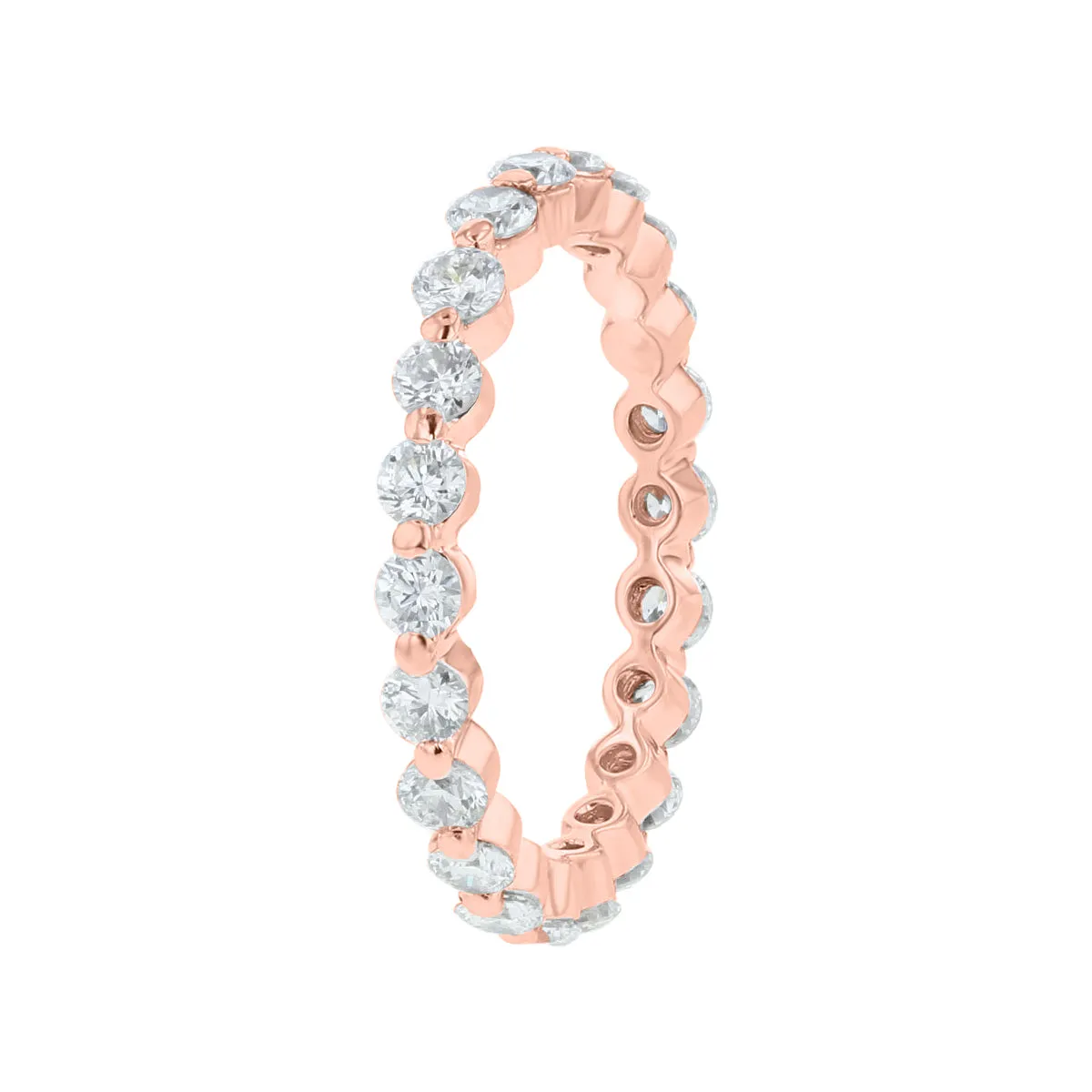 Petite Single Prong Diamond Eternity Ring