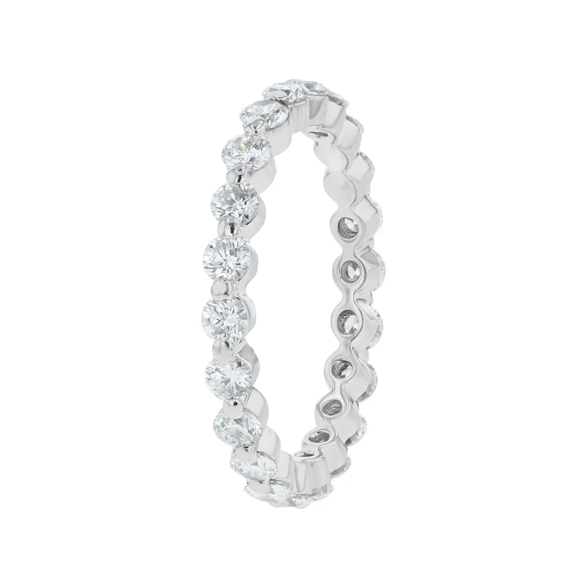 Petite Single Prong Diamond Eternity Ring