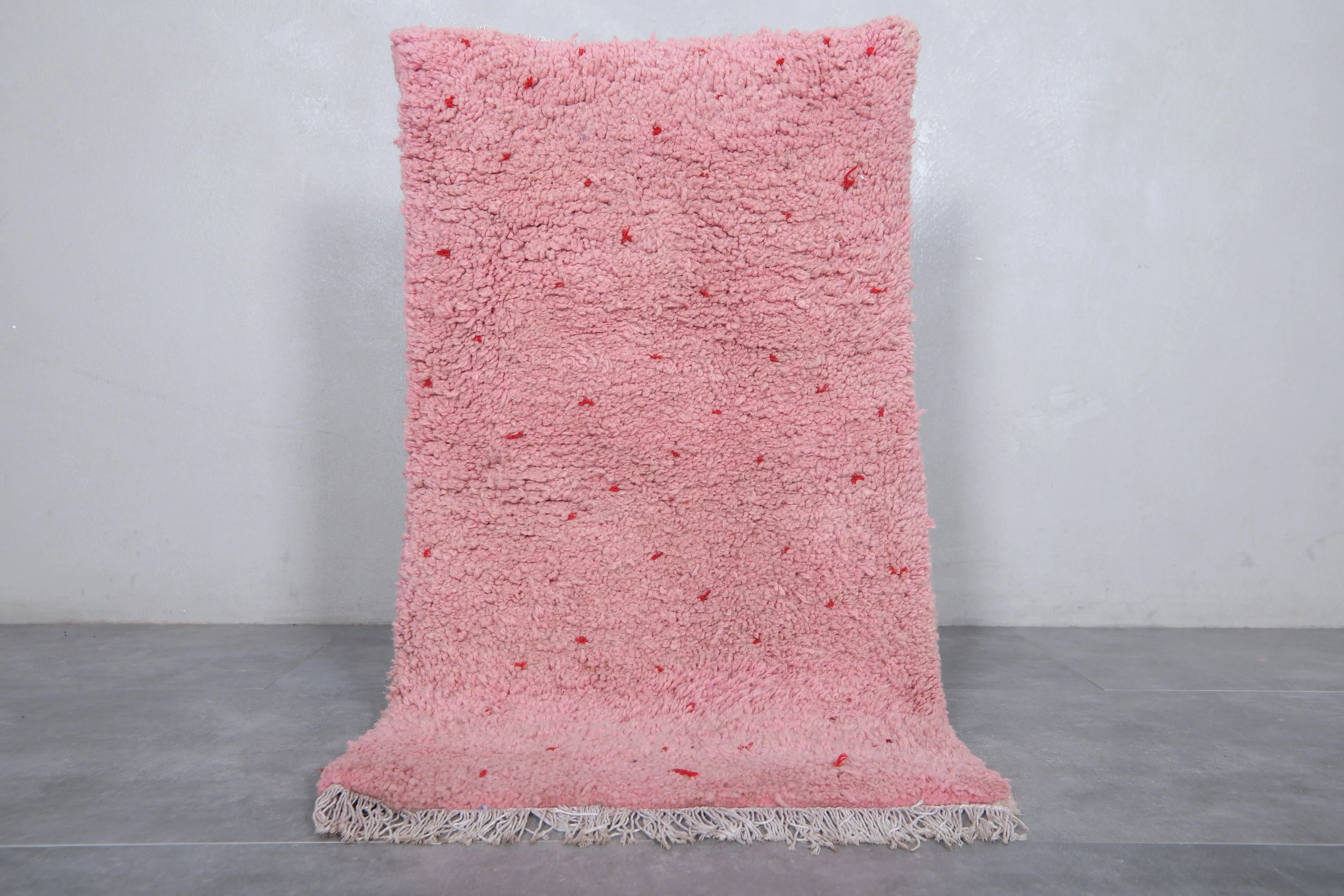 Pink Moroccan Rug - 2.2 x 3.8 Feet | Handmade Berber Wool