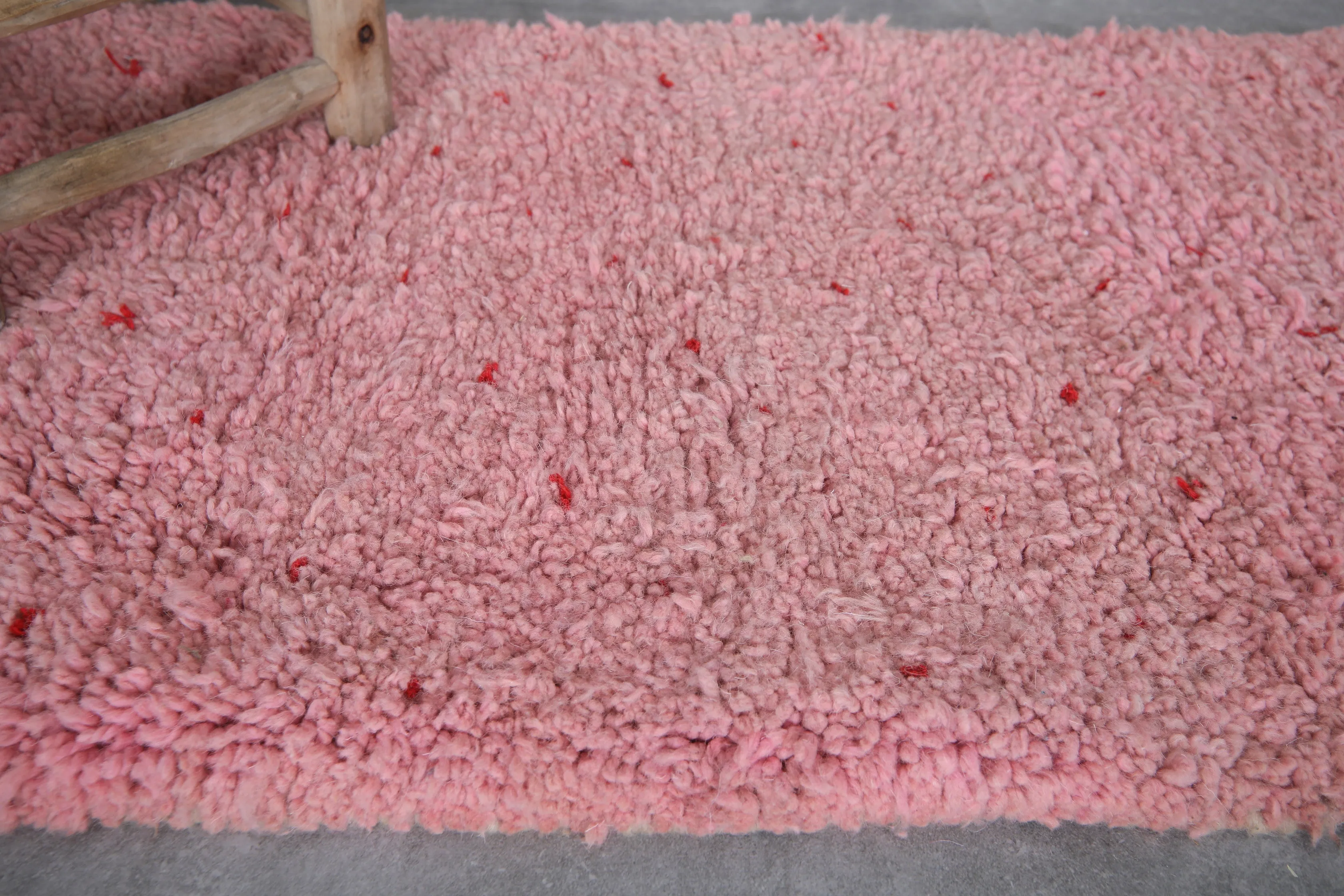 Pink Moroccan Rug - 2.2 x 3.8 Feet | Handmade Berber Wool