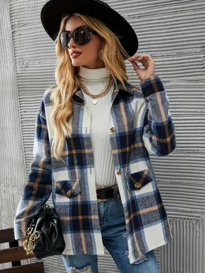 Plaid Pea Coat