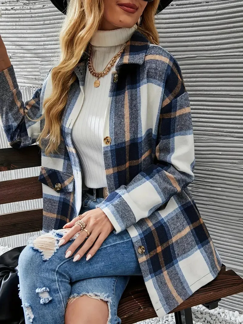 Plaid Pea Coat
