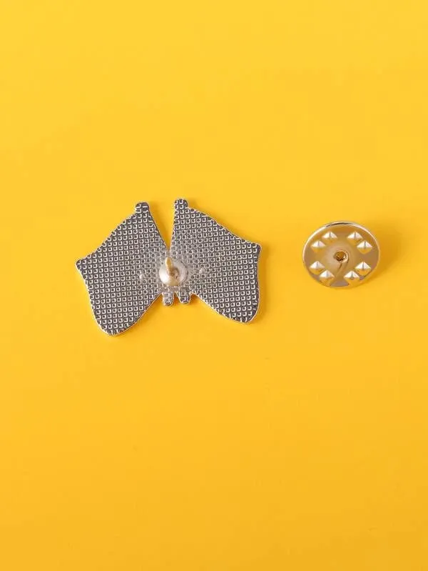 Rainbow and Trans Striped Flag Brooch