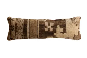 Reclaimed Vintage Turkish Rug Fragment Lumbar Pillow