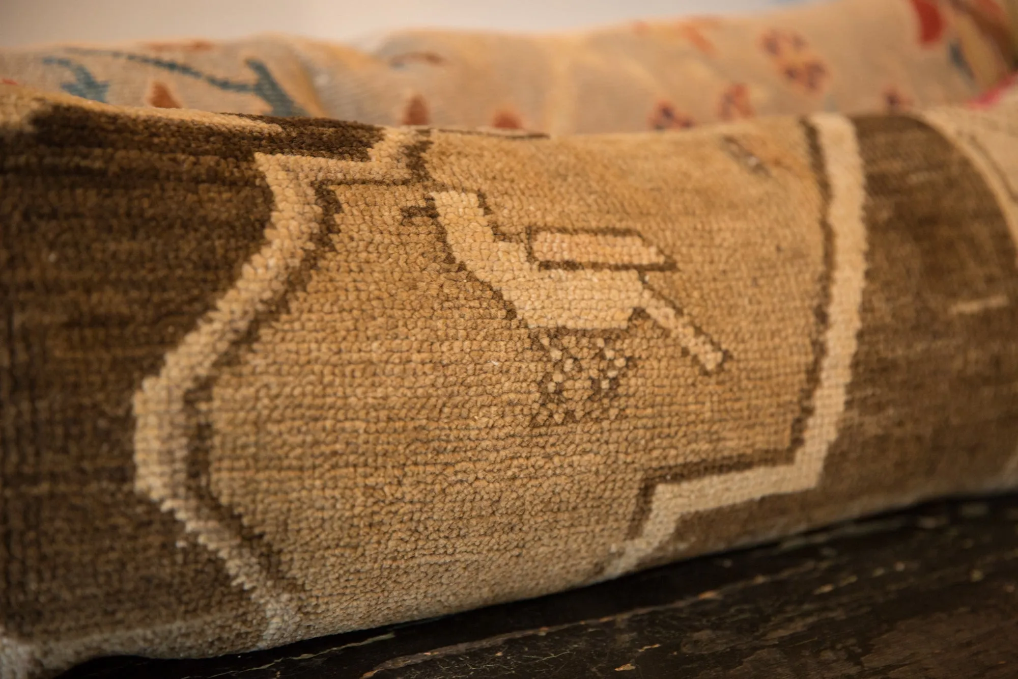 Reclaimed Vintage Turkish Rug Fragment Lumbar Pillow