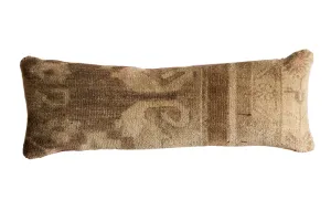 Reclaimed Vintage Turkish Rug Fragment Lumbar Pillow