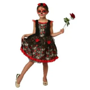 Red Rose Day Of The Dead Costume Size 9 10