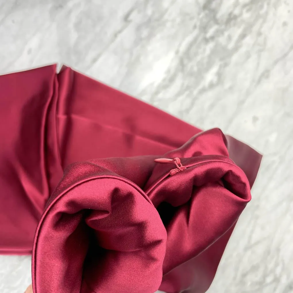 Red Wine Silk Pillowcase - Standard