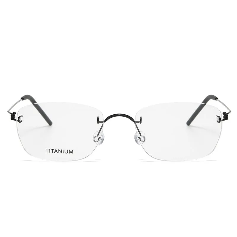 Retro Titanium Rectangle Glasses Frame 297