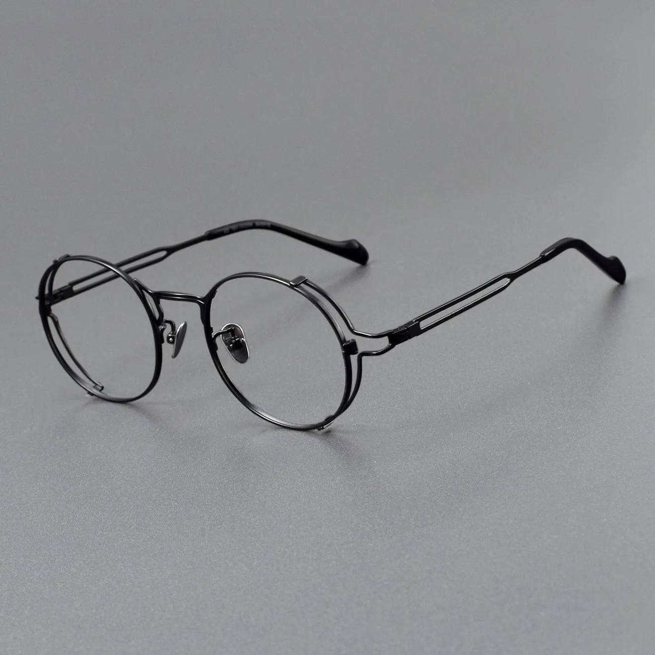 Riven Titanium Vintage Oval Eyeglasses Frames