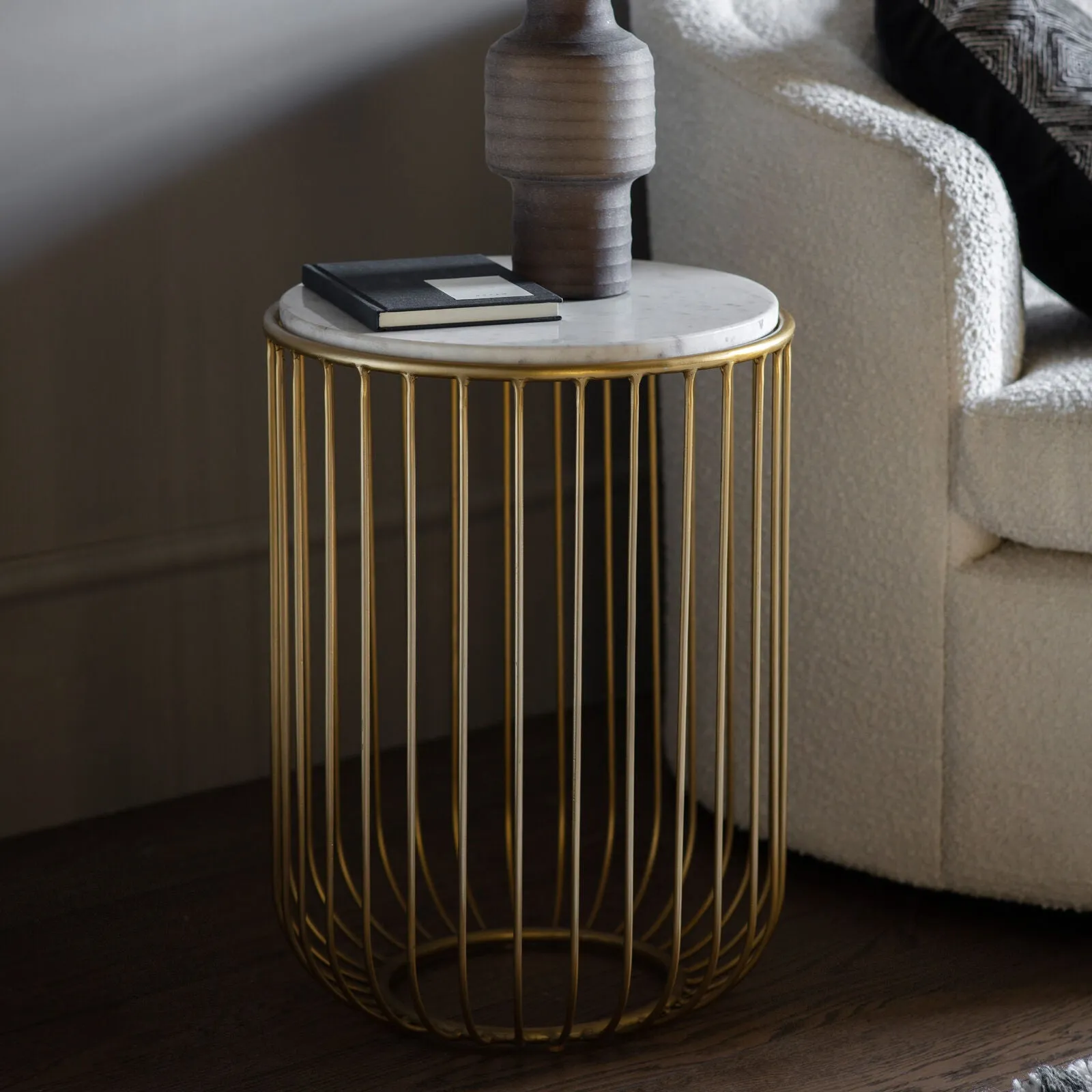 RONNY marble round side table