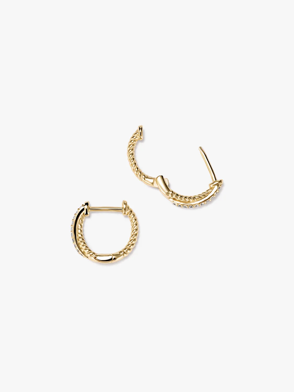 Rope Pave Crystal Huggies