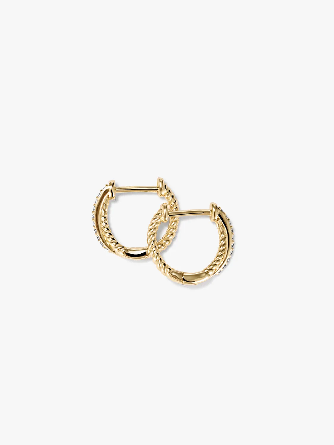 Rope Pave Crystal Huggies