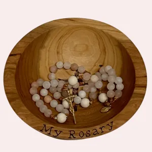 Rosary Cherry Wood  Bowl and Rosary