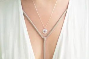 Rosette Pendant - Silver