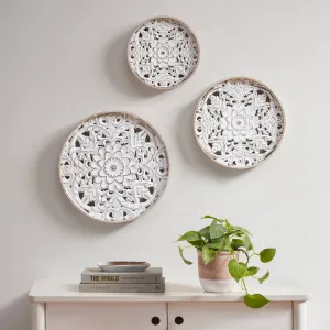 Round Wood Wall Decor Accents (Set of 3)