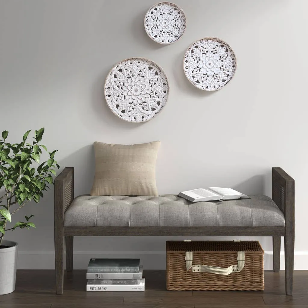 Round Wood Wall Decor Accents (Set of 3)