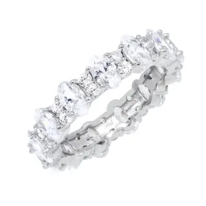 Round X Oval Eternity Band