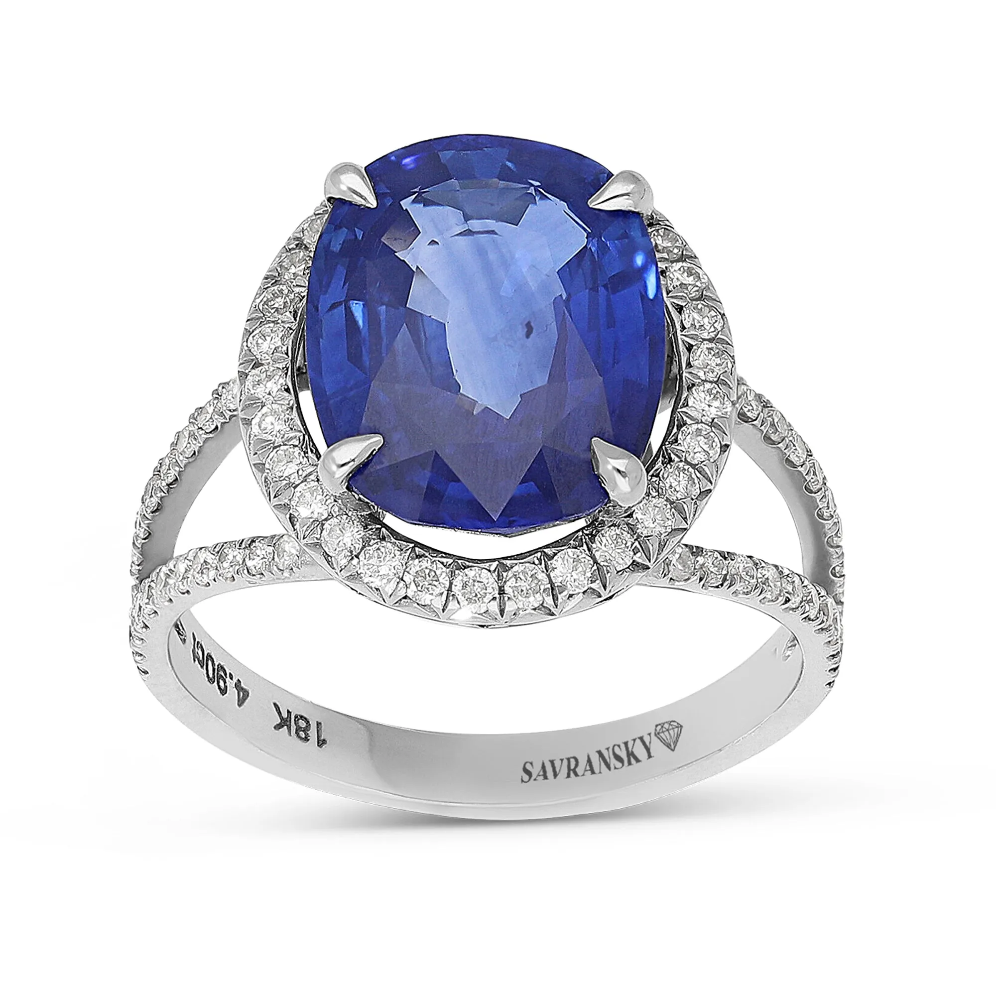 Royal Blue Sapphire Ring - 5.5 Carat