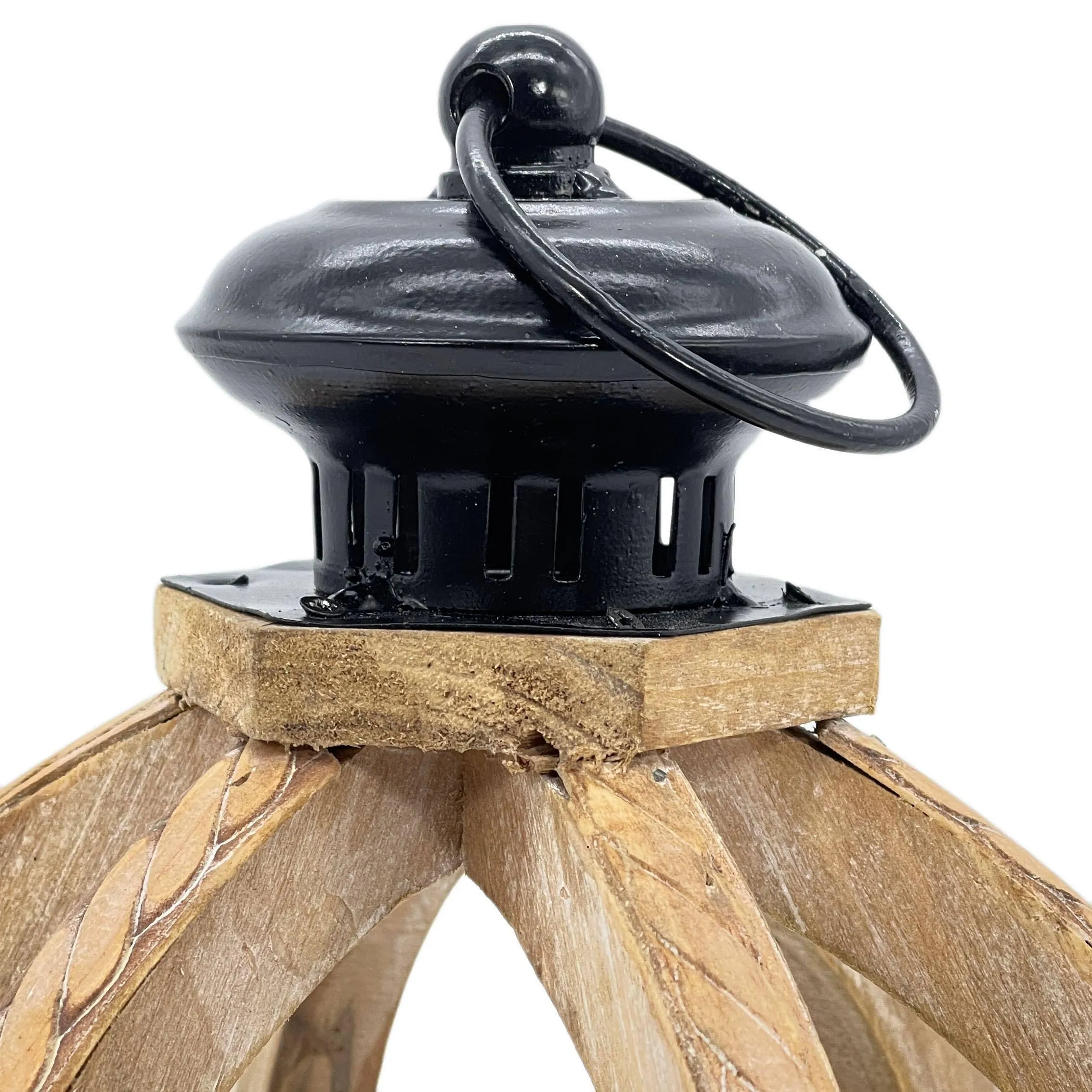 Rustic Wooden LED Candle Lantern