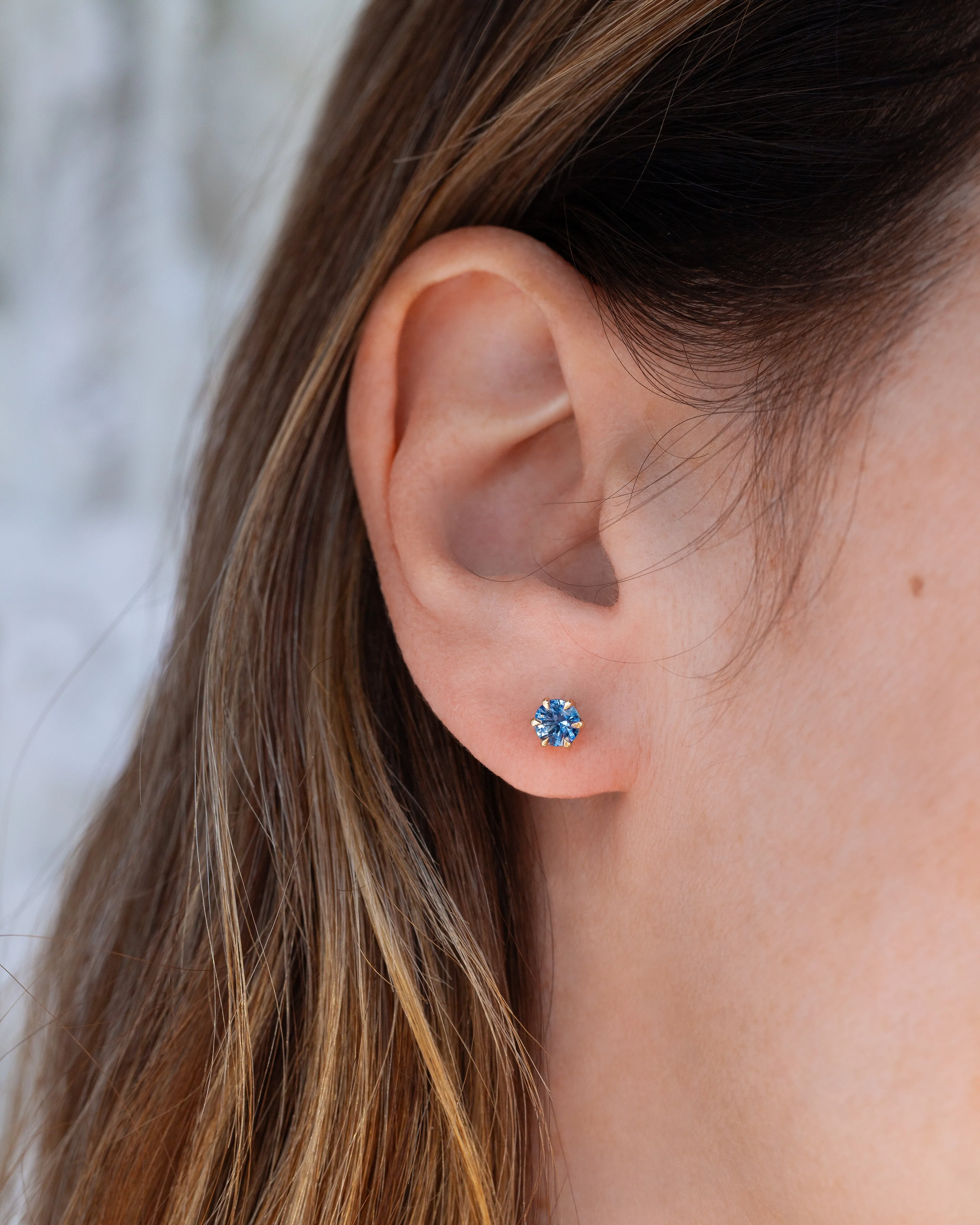 Sapphire Cleo Studs (Ready to Ship)