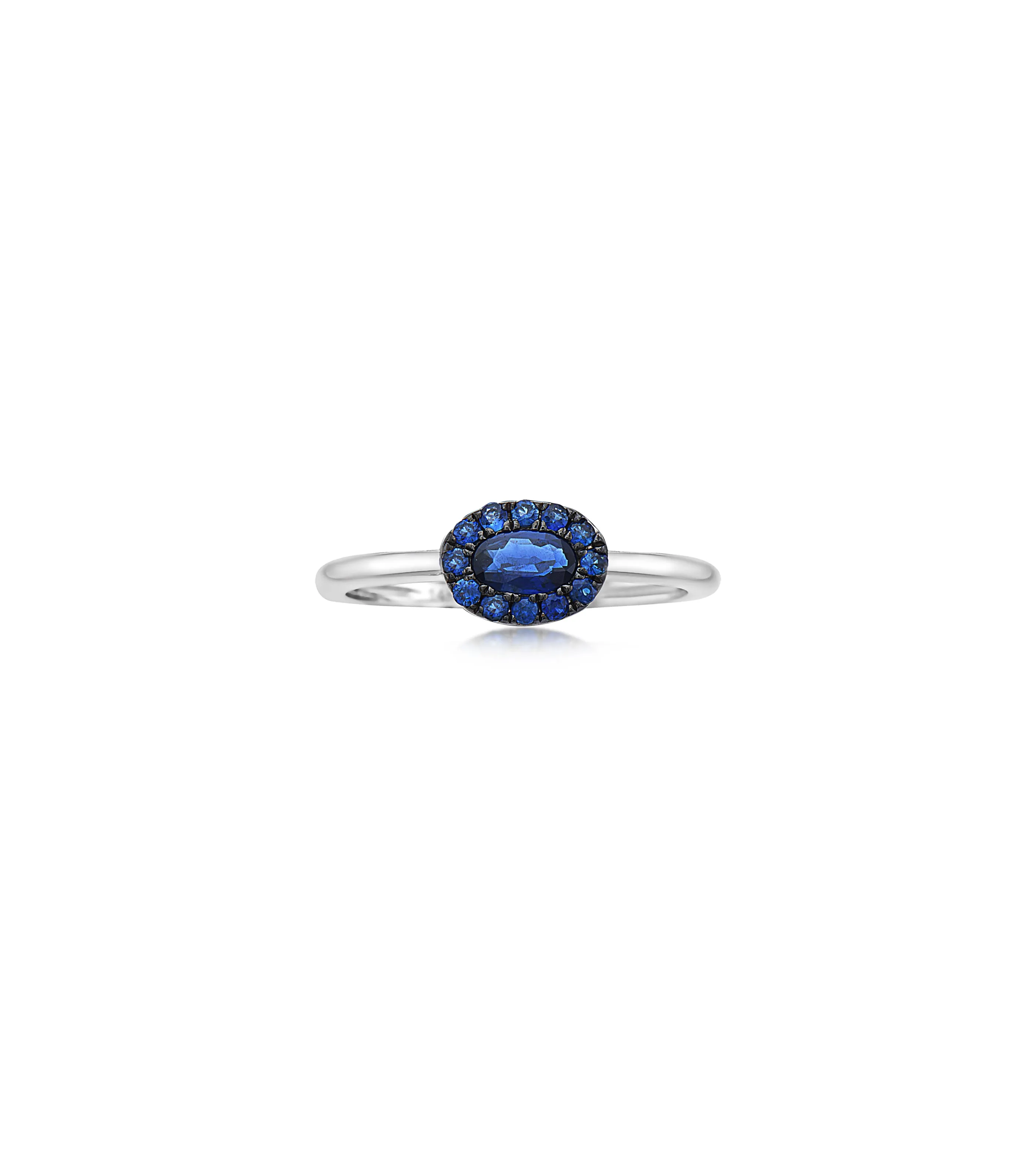 Sapphire Oval Halo Ring