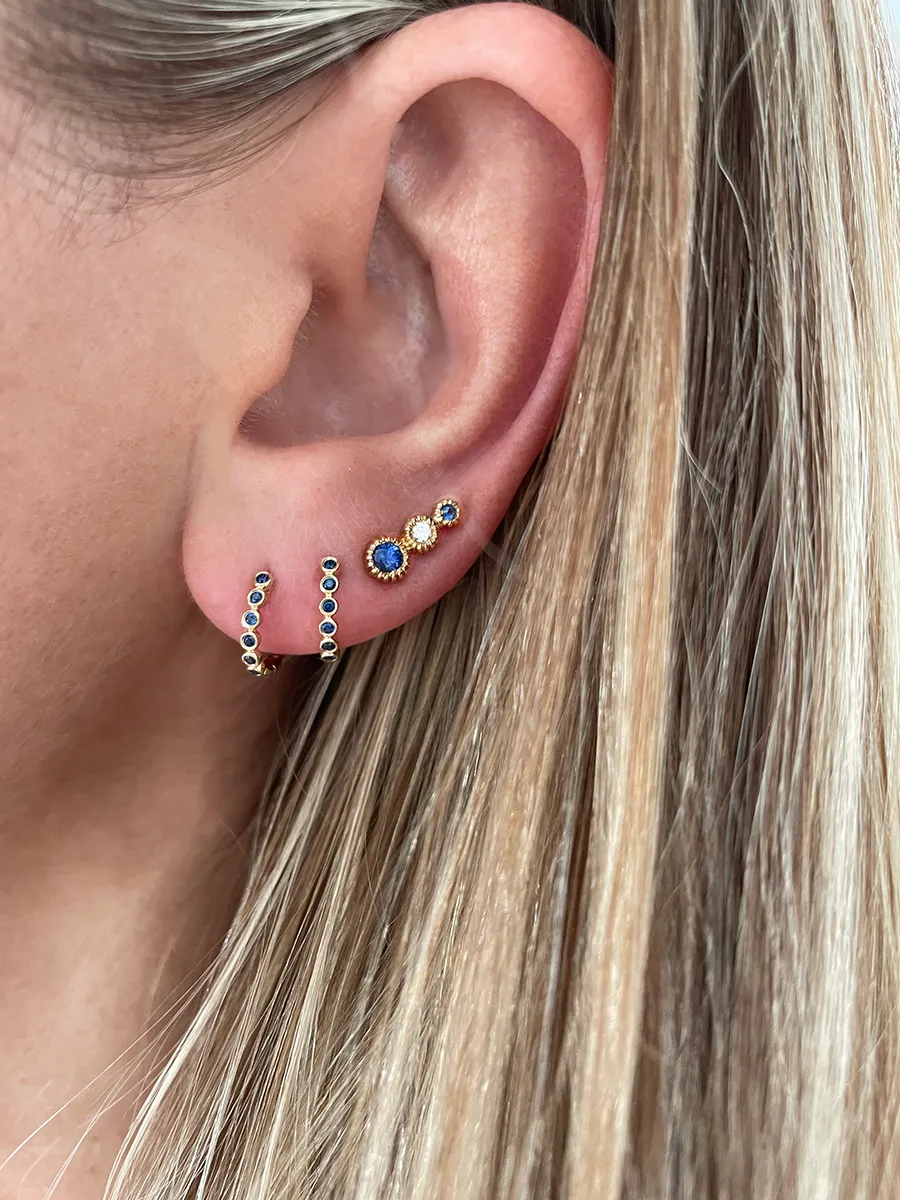Sapphire Trio Stud