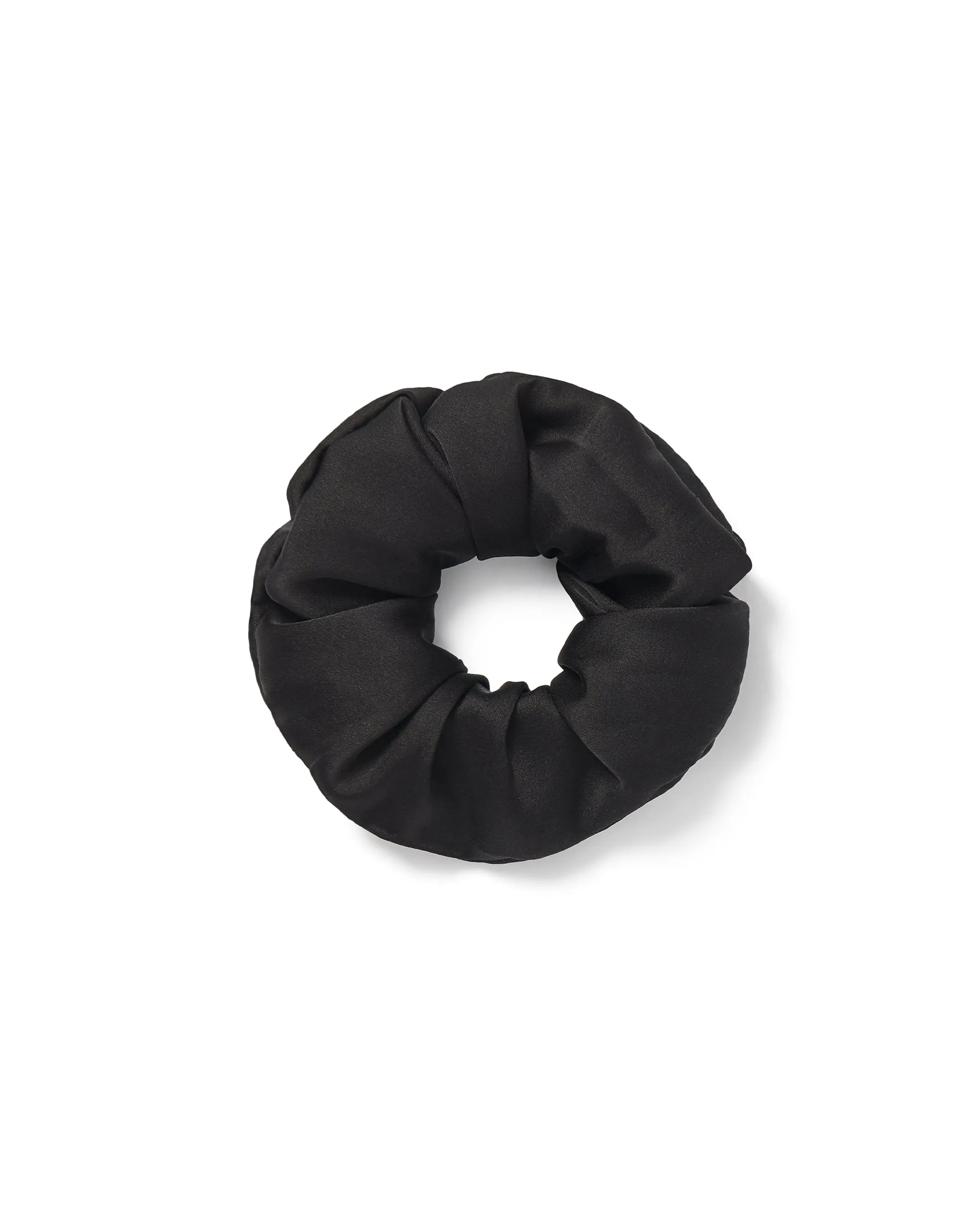 Saskia Luxury Satin Scrunchie Black 