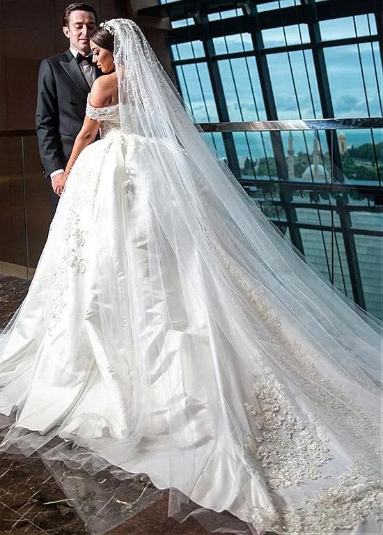 Satin Ball Gown Princess Wedding Dress