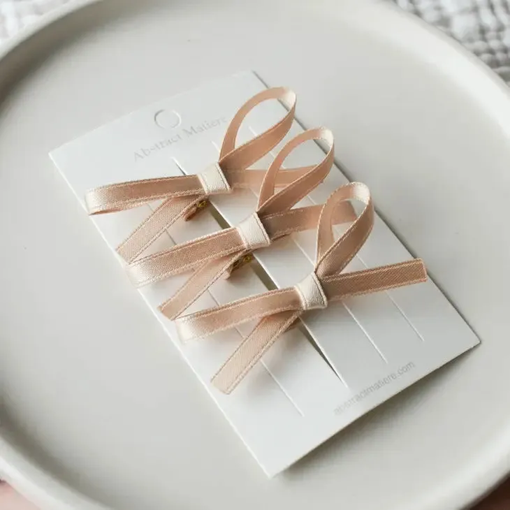 Satin Bow Trio Set
