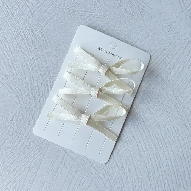 Satin Bow Trio Set