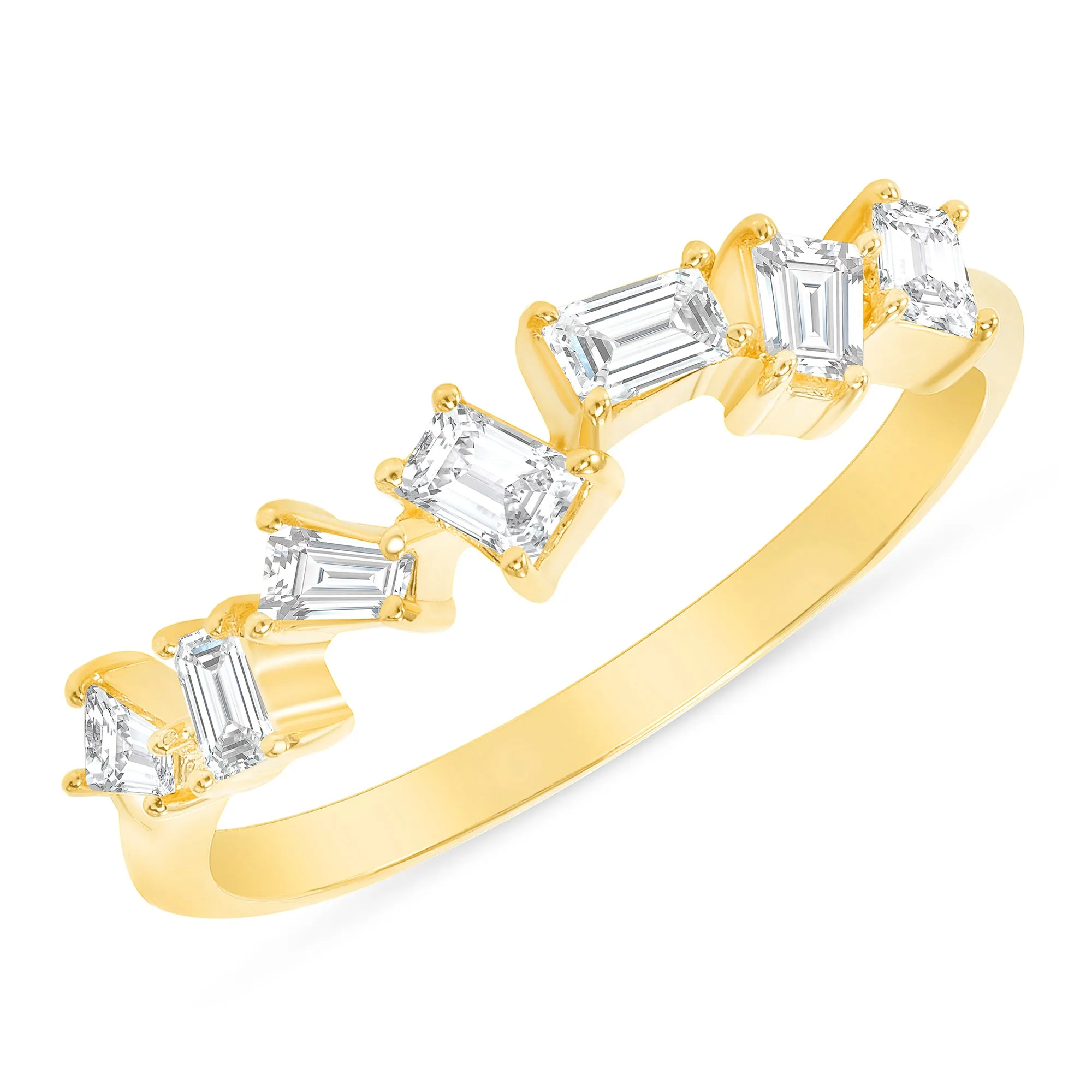 Scattered Baguette Diamond Ring
