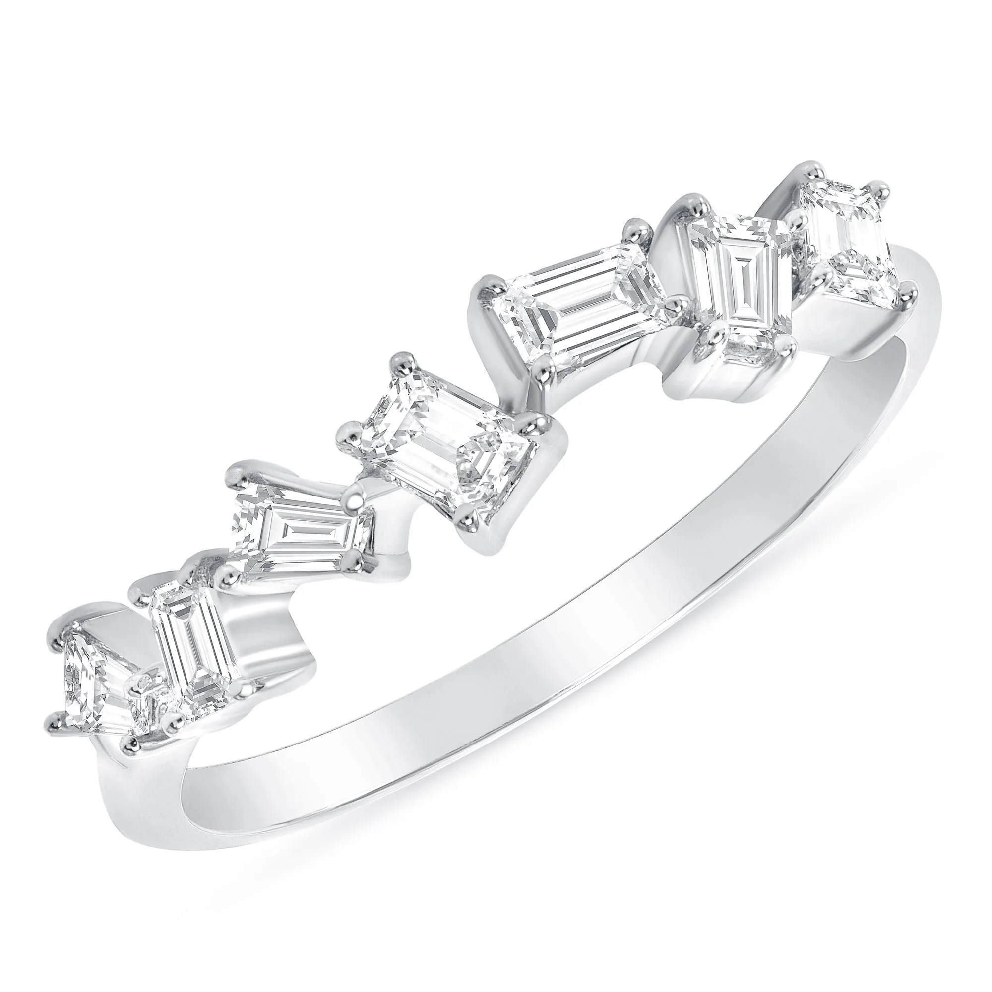 Scattered Baguette Diamond Ring