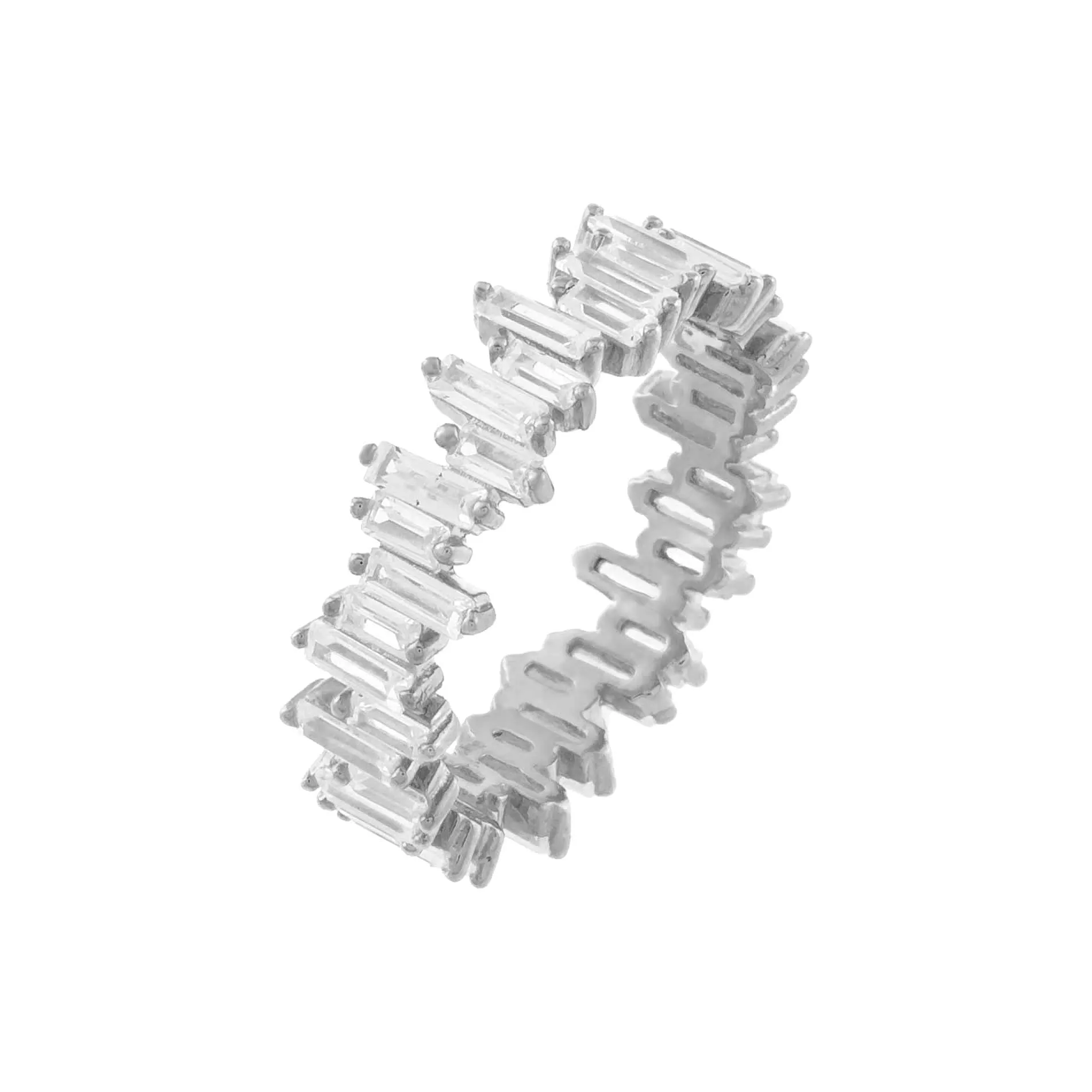 Scattered Baguette Eternity Band