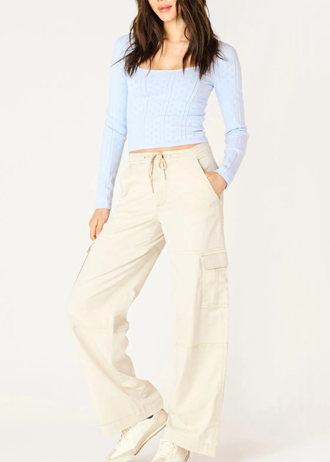 Scoopneck Pointelle Sweater